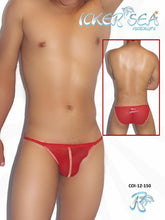 Icker Sea Contrast Stitching Mesh Micro Slip Bikini Underwear Red COI-12-150